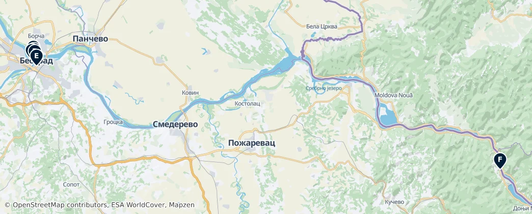 Map of Servië