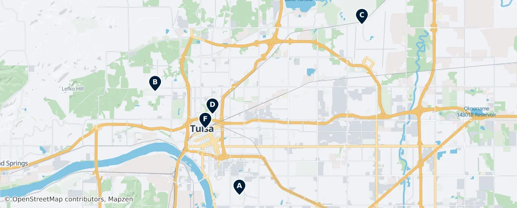 Map of Tulsa