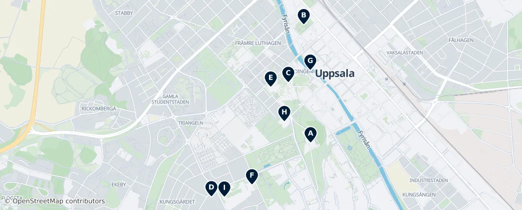Map of Uppsala