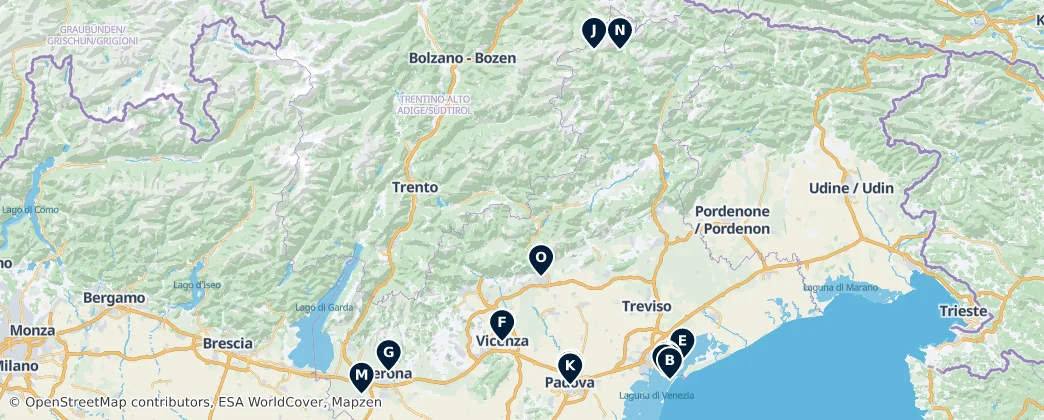 Map of Veneto