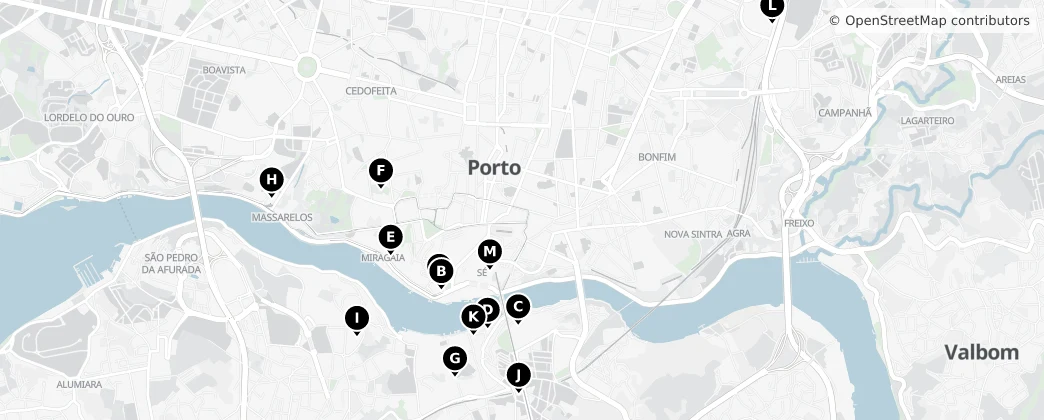 Map of Vila Nova de Gaia