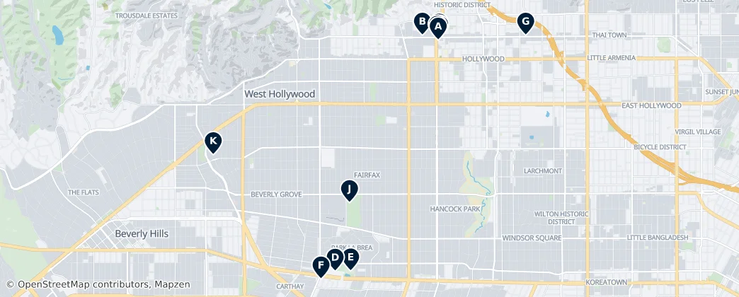 Map of West Hollywood