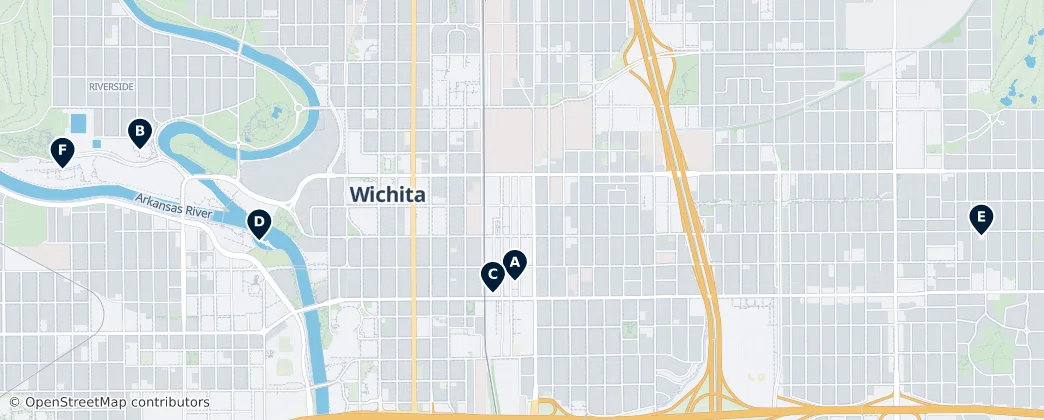 Map of Wichita