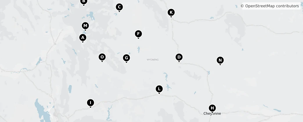 Map of Wyoming
