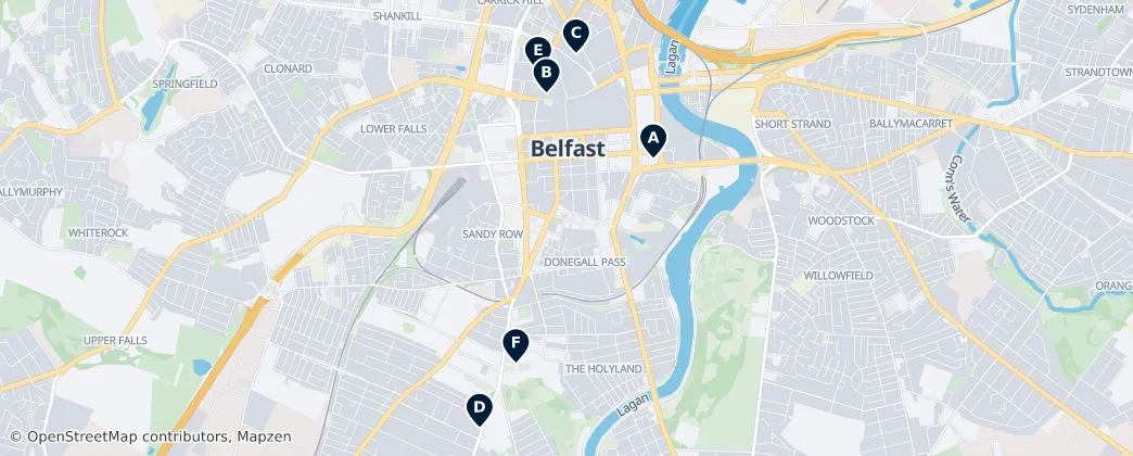 Map of Belfast