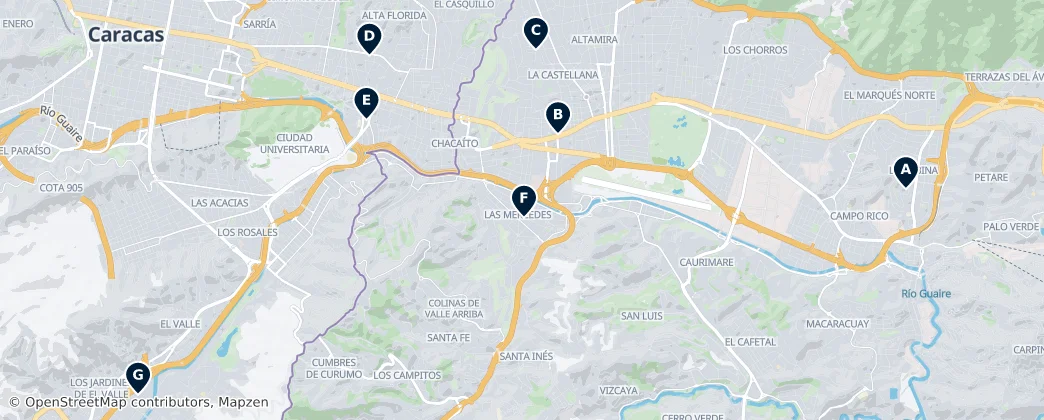 Map of Caracas