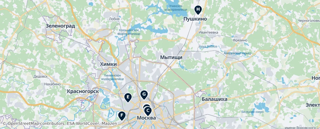 Map of Centraal Federaal District