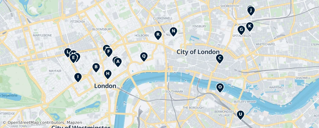 Map of City of London