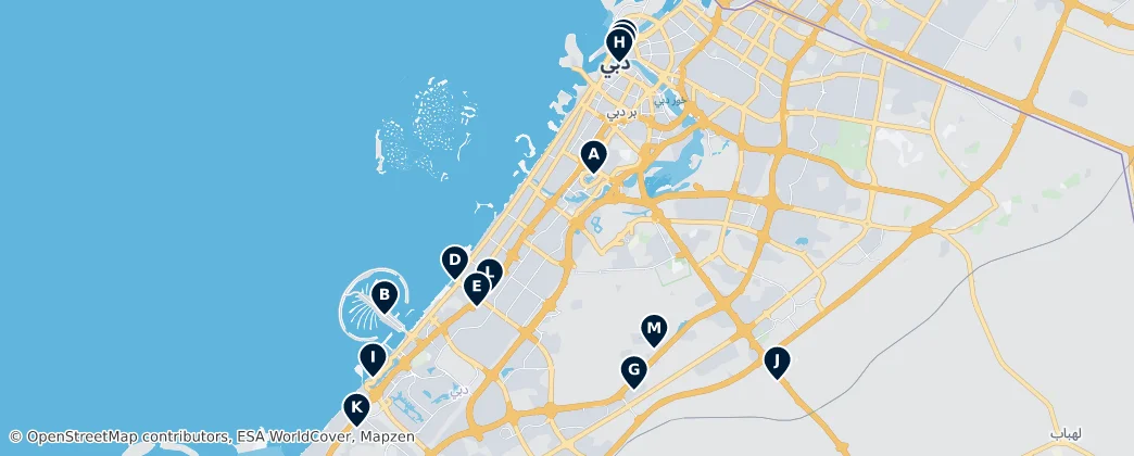 Map of Dubai