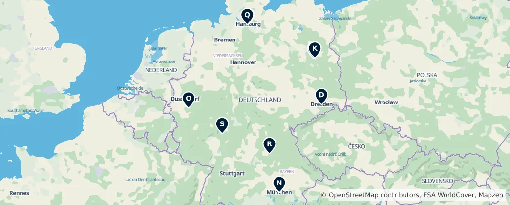 Map of Duitsland