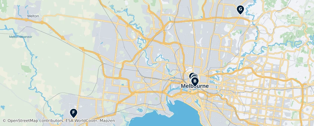 Map of Melbourne