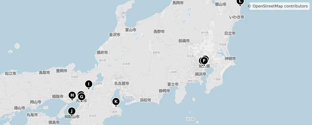 Map of Honshu