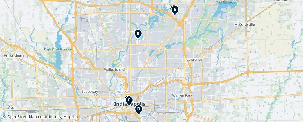 Map of Indianapolis