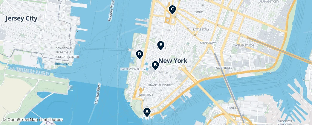 Map of Manhattan Community Board 1