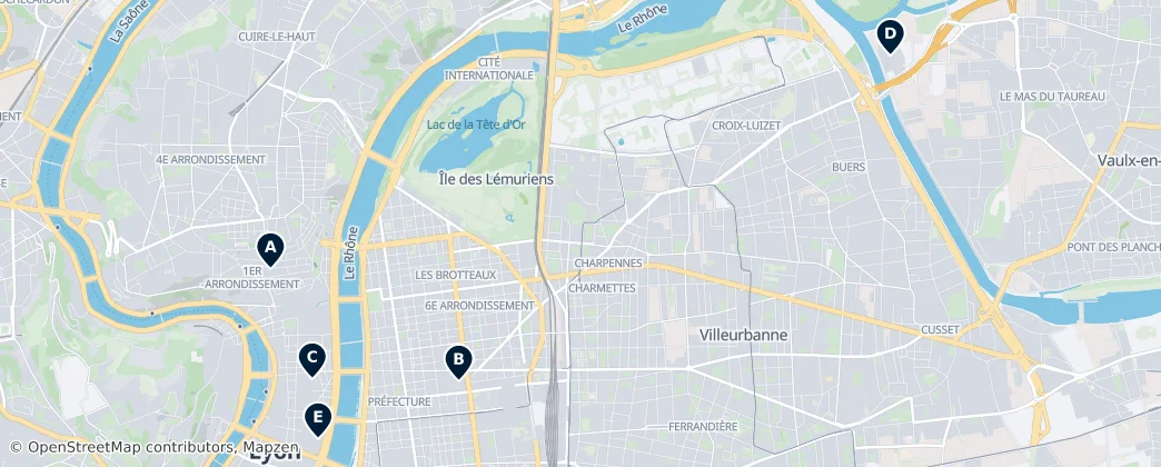 Map of Métropole de Lyon