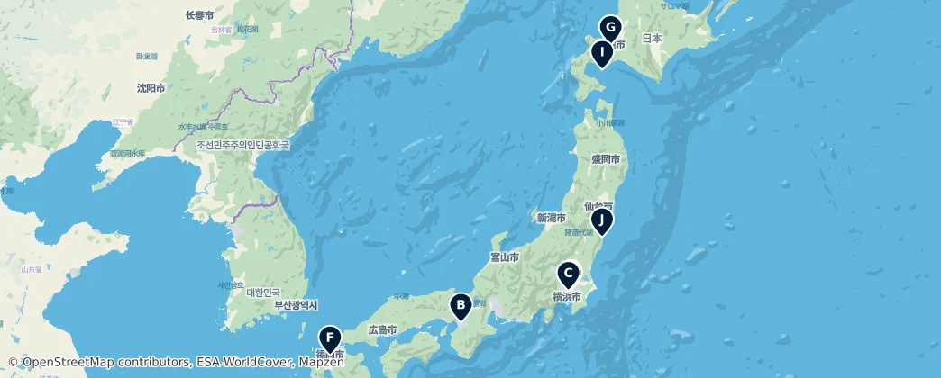 Map of 日本列島