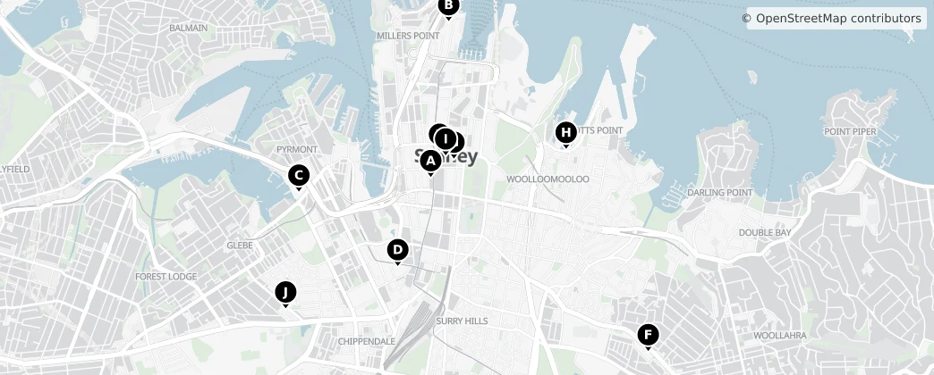 Map of Sydney