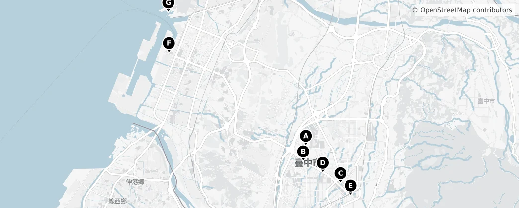 Map of Taichung