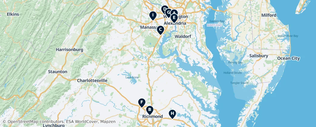 Map of Virginia