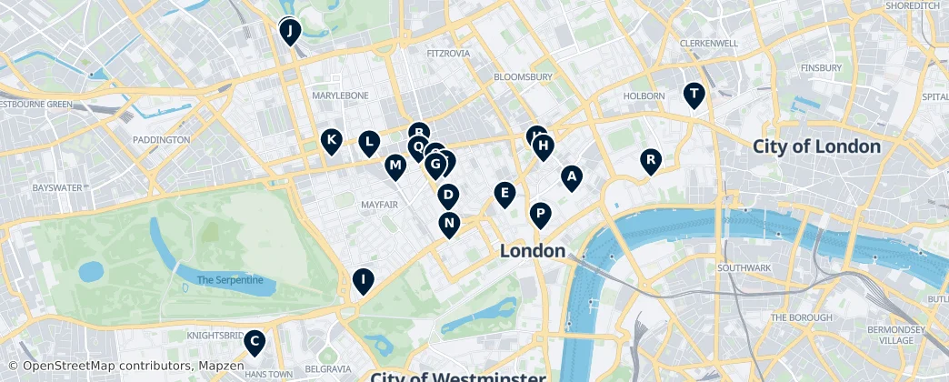 Map of City of Westminster