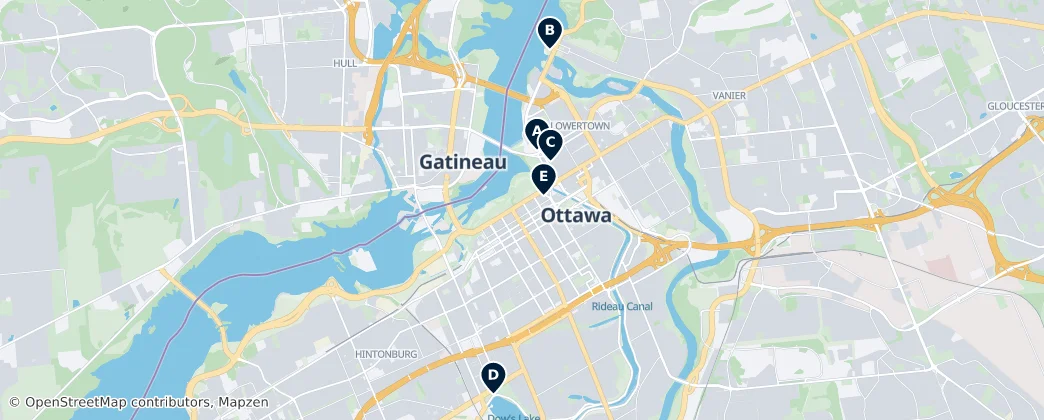 Map of Gatineau