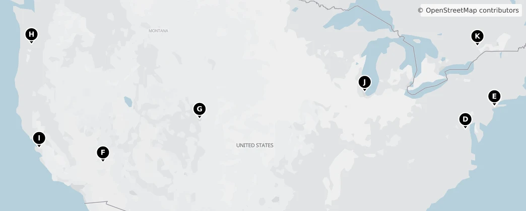 Map of Noord-Amerika