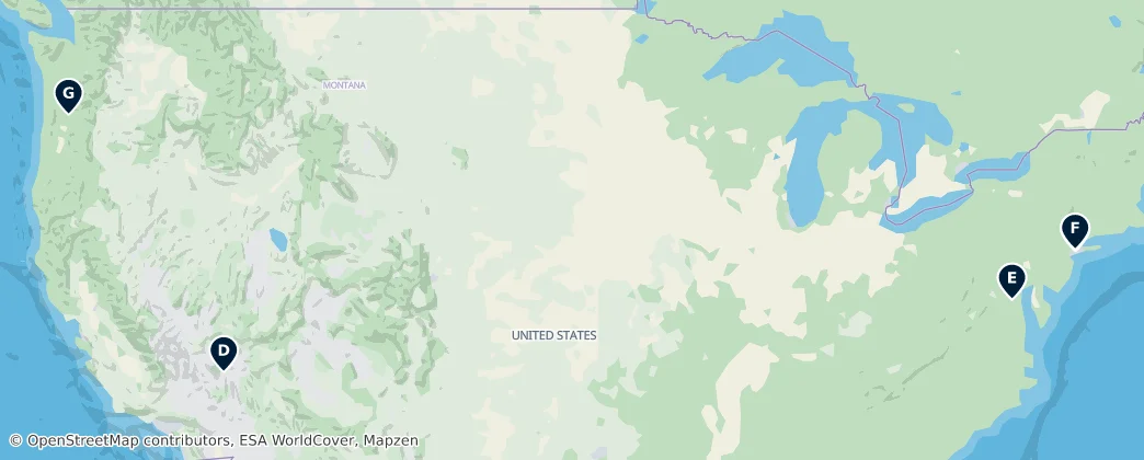 Map of Verenigde Staten van Amerika