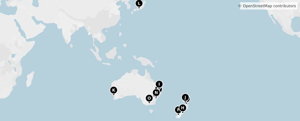 Map of Oceanië