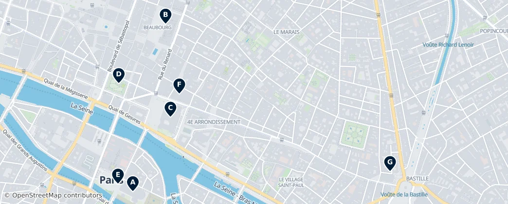 Map of 4e arrondissement