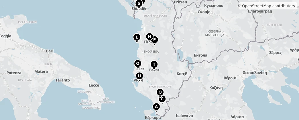 Map of Albanië