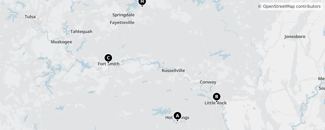 Map of Arkansas