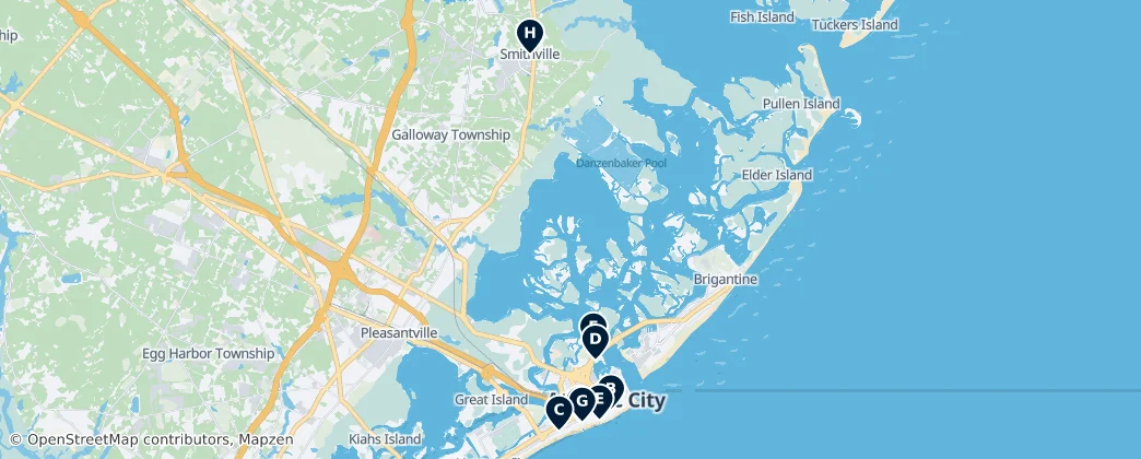 Map of Atlantic County