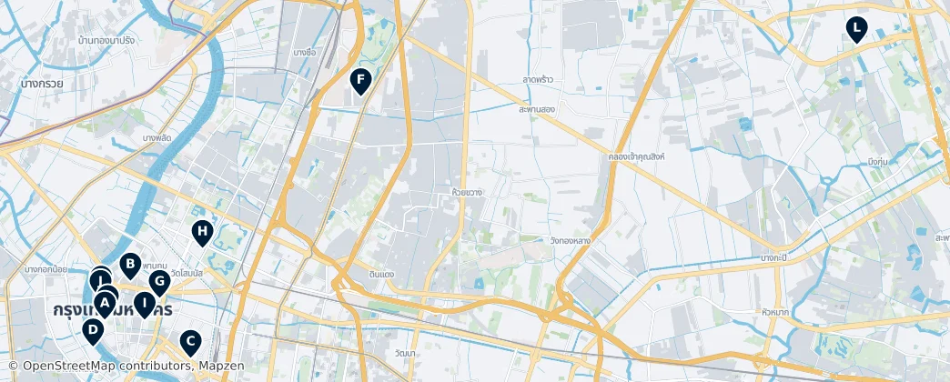 Map of Bangkok