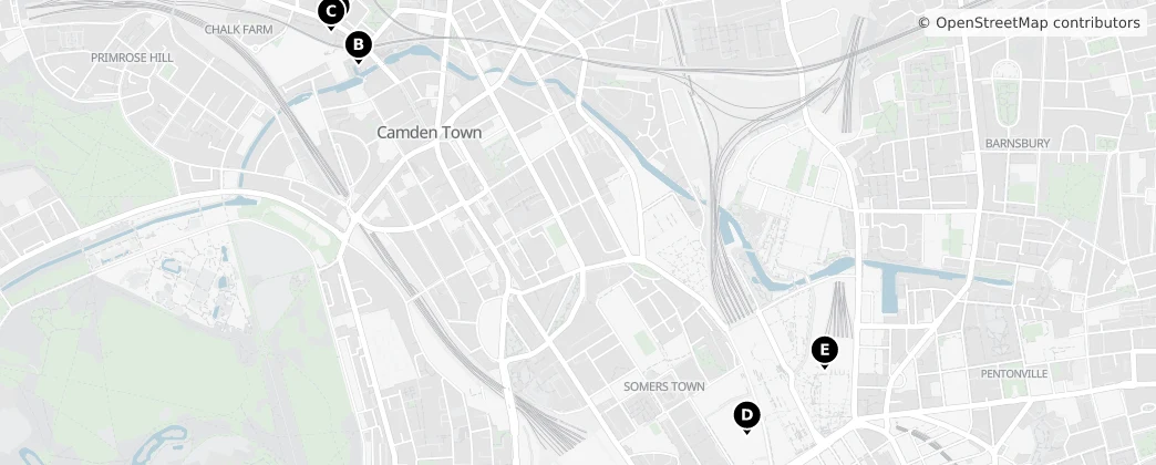 Map of Camden Town