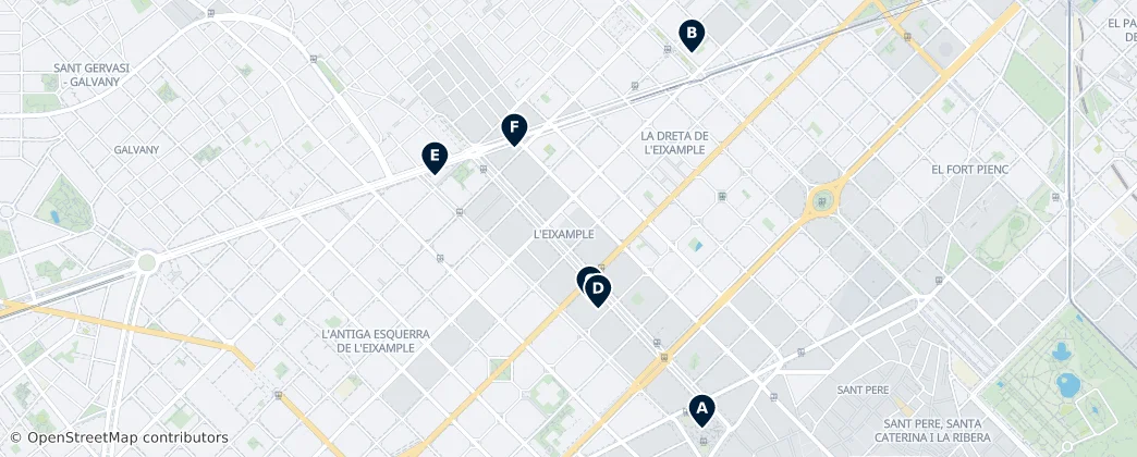 Map of Dreta de l'Eixample
