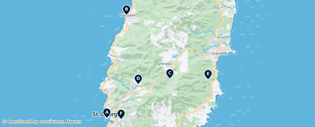 Map of Grenada