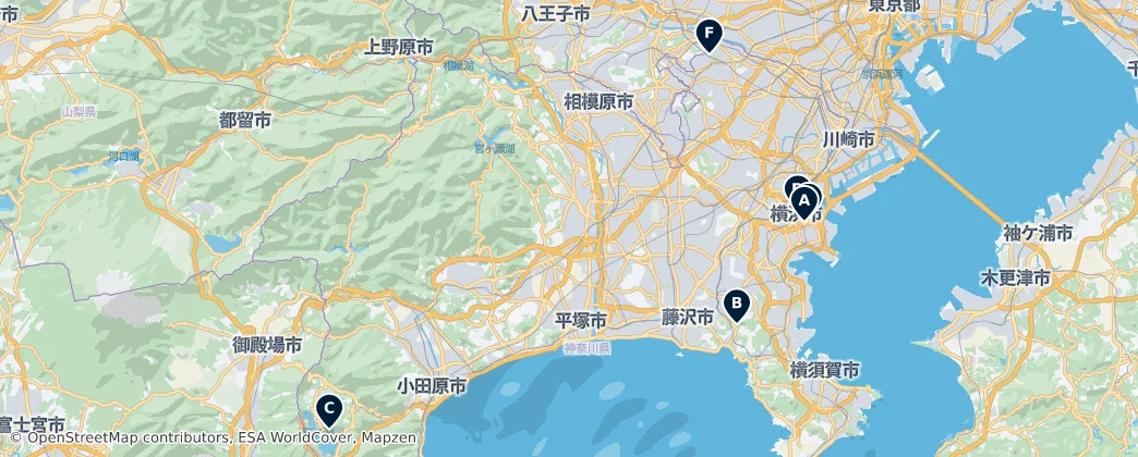 Map of Kanagawa