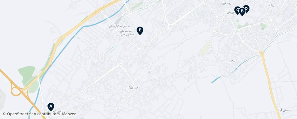 Map of Kashan