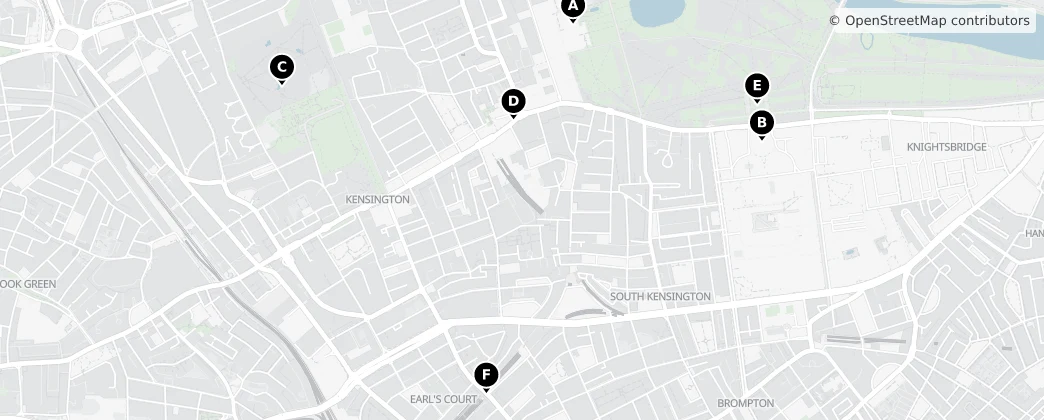 Map of Kensington