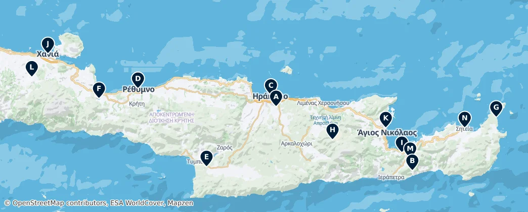 Map of Kreta
