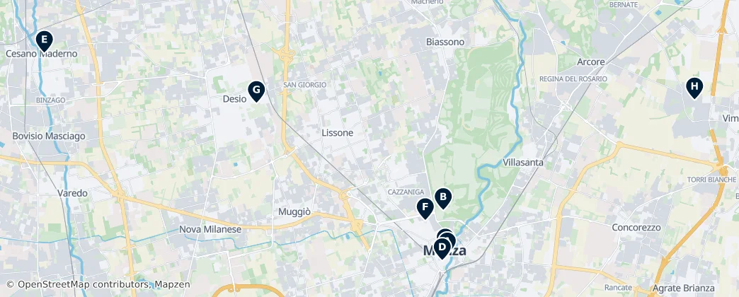 Map of Monza e Brianza