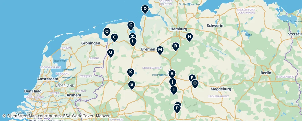 Map of Nedersaksen