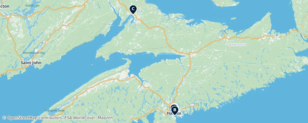 Map of Nova Scotia