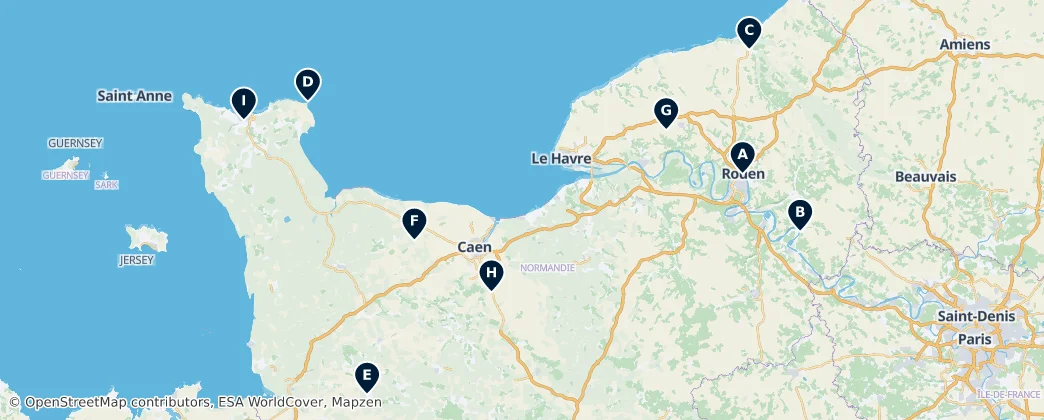 Map of Province apostolique de Normandie