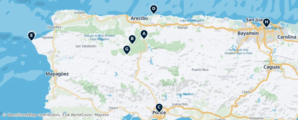 Map of Puerto Rico