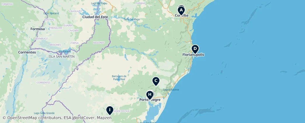 Map of Regio Zuid