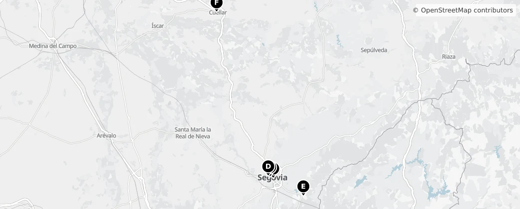 Map of Segovia