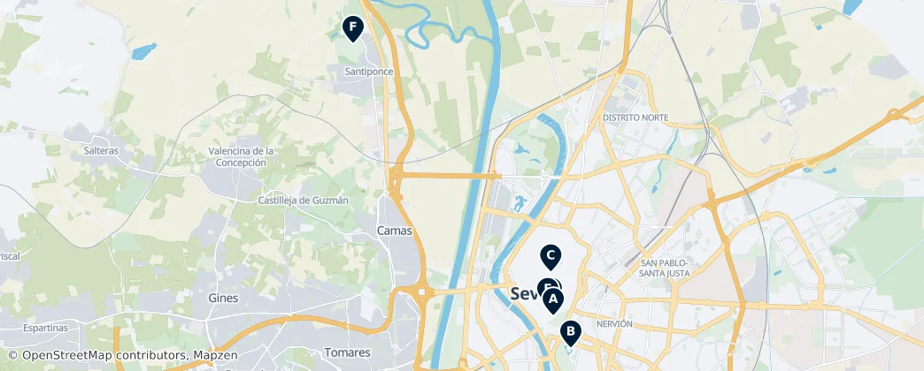 Map of Sevilla