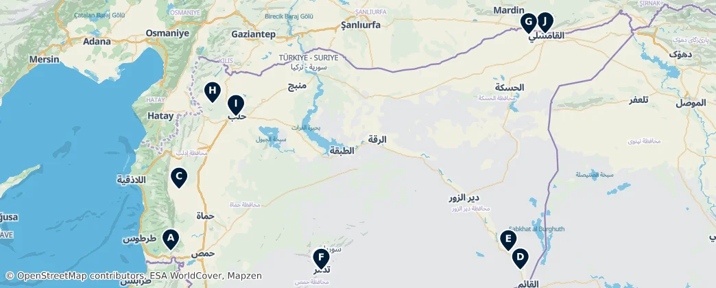 Map of Syrië