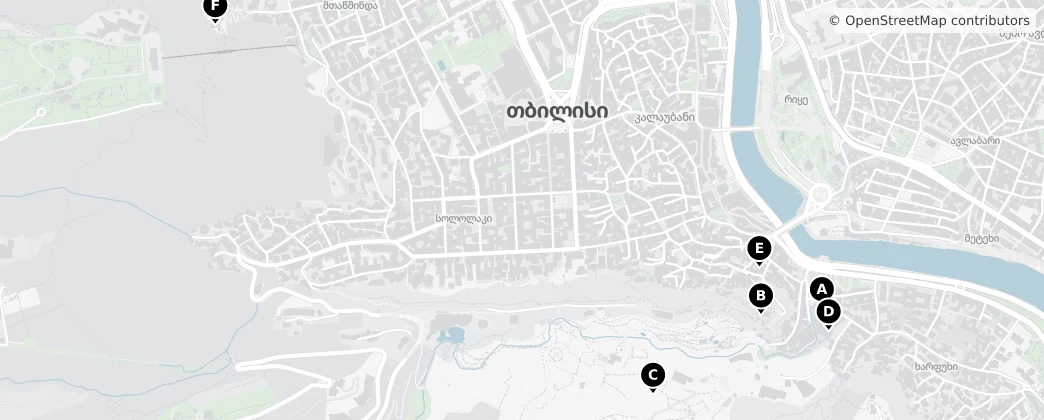 Map of Tbilisi